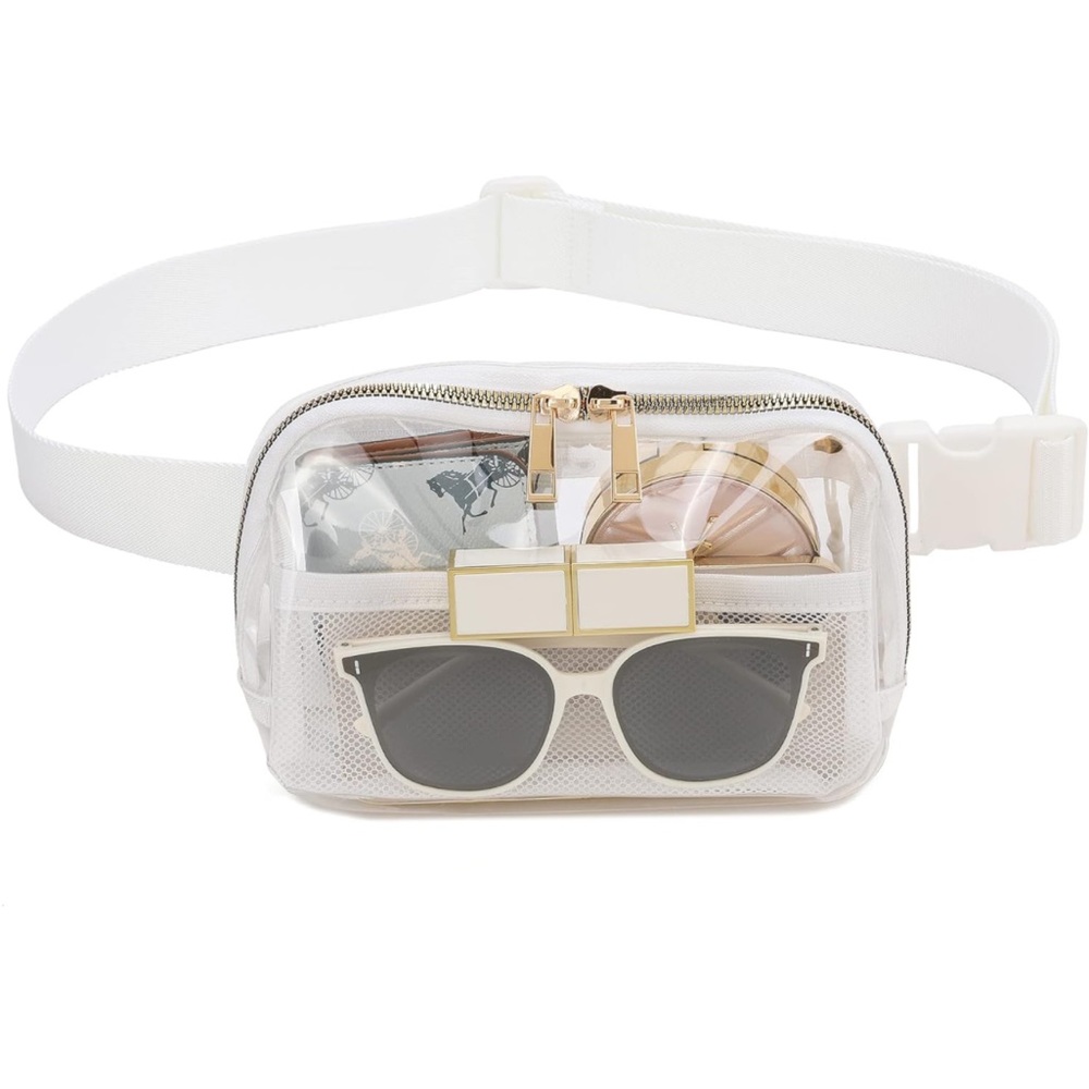 Clear Belt Bag - Stadium Approved - White